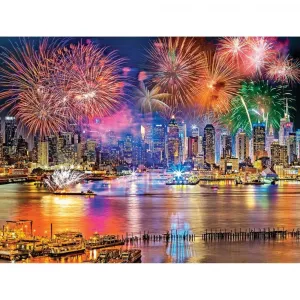 Kodak: Fireworks on the Hudson River - 1000pc Jigsaw Puzzle by Lafayette Puzzle Factory  			  					NEW