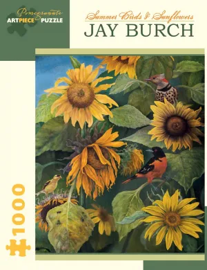 Burch: Summer Birds &amp; Sunflowers - 1000pc Jigsaw Puzzle by Pomegranate