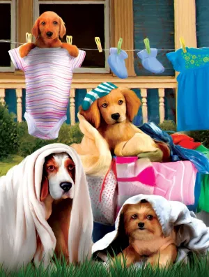 Laundry Helpers - 300pc Large Format Jigsaw Puzzle by Sunsout