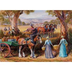 Redgum Ranges: Harvest Time Lunch - 1000pc Jigsaw Puzzle by Holdson  			  					NEW