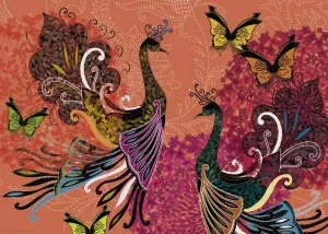 Peacocks &amp; Butterflies - 1000pc Jigsaw Puzzle By Heye  			  					NEW
