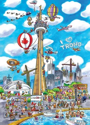 DoodleTown: Toronto - 1000pc Jigsaw Puzzle by Cobble Hill