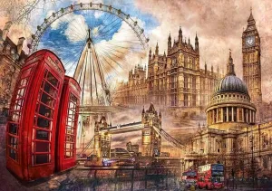 Vintage London - 1500pc Jigsaw Puzzle by Clementoni  			  					NEW