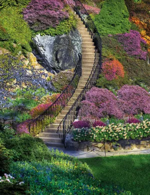 Garden Stairway - 350pc Jigsaw Puzzle By Springbok  			  					NEW