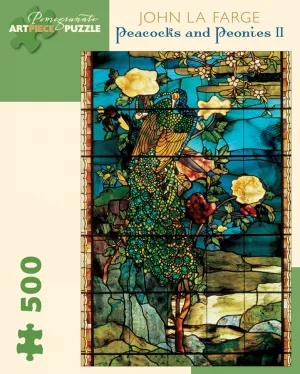 Lafarge: Peacocks &amp; Peonies  - 500pc Jigsaw Puzzle by Pomegranate