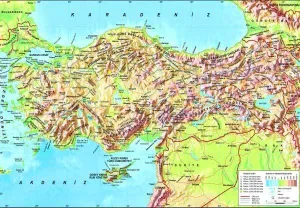 Turkey Topographical Map - 260pc Jigsaw Puzzle by Anatolian