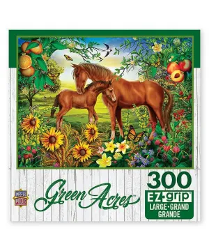 Green Acres: Neighs &amp; Nuzzles - 300pc EzGrip Jigsaw Puzzle by Masterpieces  			  					NEW