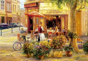 Corner CafÃ©, Haixia Liu - 2000pc Jigsaw Puzzle By Educa  			  					NEW