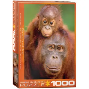 Orangutan &amp; Baby - 1000pc Jigsaw Puzzle by Eurographics
