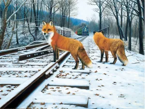 Fox Tracks - 300pc Jigsaw Puzzle By Sunsout  			  					NEW