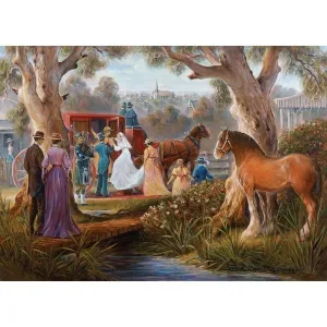 Redgum Ranges: Carriage Marriage - 1000pc Jigsaw Puzzle by Holdson  			  					NEW
