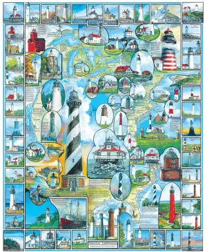 American Lighthouses - 1000pc Jigsaw Puzzle By White Mountain