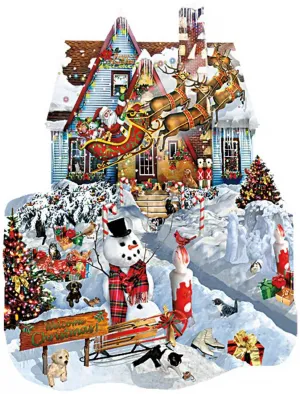Christmas at Our House - 1000pc Shaped Jigsaw Puzzle By Sunsout