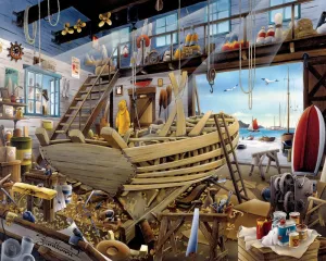 Boatyard - 1000pc Jigsaw Puzzle by Vermont Christmas Company