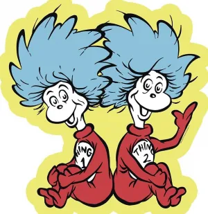 Thing 1 &amp; 2 - 24pc Shaped Floor Puzzle by Ravensburger  			  					NEW