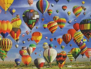 Hot Air Balloon Mass Ascension, Albuquerque  - 1000pc Jigsaw Puzzle by Lafayette Puzzle Factory  			  					NEW