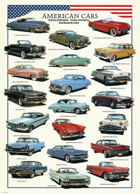 American Cars of the Fifties - 300pc Jigsaw Puzzle by Eurographics