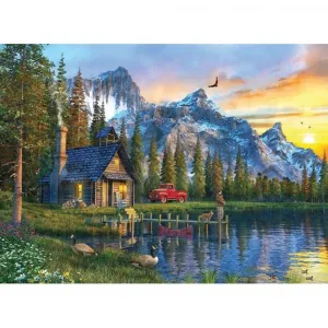 Sunset Cabin - 1000pc Jigsaw Puzzle by Anatolian