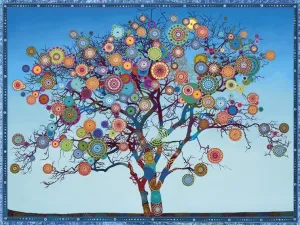 Heussenstamm: Mandala Fruit Tree - 500pc Jigsaw Puzzle by Pomegranate  			  					NEW