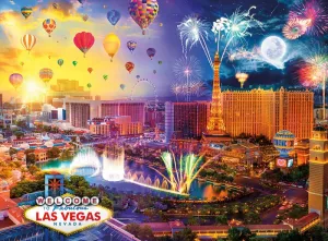Night &amp; Day: Fabulous Las Vegas - 1000pc Jigsaw Puzzle by Buffalo Games  			  					NEW