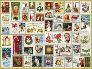 State Holiday Stamps - 300pc EZ Grip Jigsaw Puzzle By White Mountain  			  					NEW