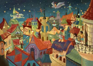 Circus Above the City - 48pc Floor by Pomegranate
