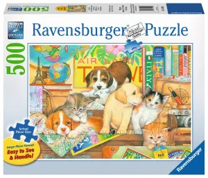 Pets on Tour - 500pc Large Format Jigsaw Puzzle By Ravensburger  			  					NEW