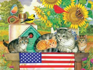 Patriotic Kittens - 300pc Jigsaw Puzzle by Sunsout  			  					NEW