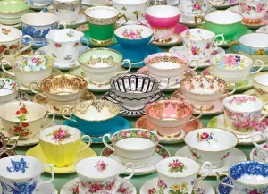 Tea Cups - 1000pc Hard Jigsaw Puzzle by Cobble Hill