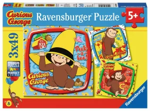 Curious George and Friends - 3x49pc Jigsaw Puzzle By Ravensburger