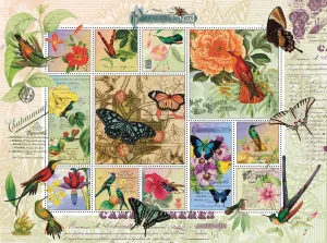 Butterfly and Hummingbird Flight - 1000pc Jigsaw Puzzle by Sunsout  			  					NEW