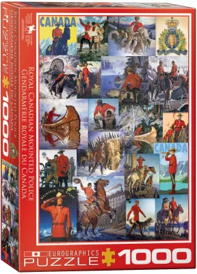 RCMP, Royal Canadian Mounted Police Vintage Art - 1000pc Jigsaw Puzzle by Eurographics