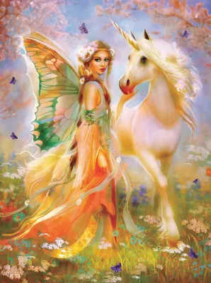 Fairy Princess and Unicorn - 1000pc Jigsaw Puzzle by Sunsout  			  					NEW