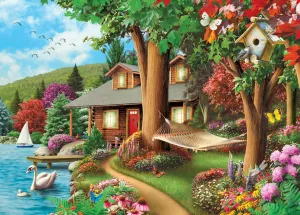 Around the Lake - 1000pc Jigsaw Puzzle by Masterpieces  			  					NEW