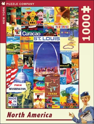 North American Tour - 1000pc Jigsaw Puzzle by New York Puzzle Company