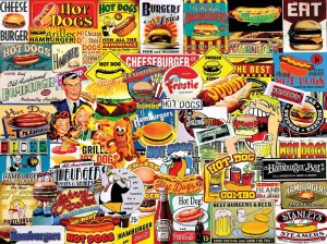 Burgers &amp; Dogs - 1000pc Jigsaw Puzzle By White Mountain