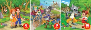 Fairy Tales, Series 2 - 6pc, 9pc, 16pc Jigsaw Puzzle by D-Toys