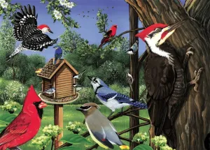Around the Birdfeeder - 35pc Tray Puzzle by Cobble Hill