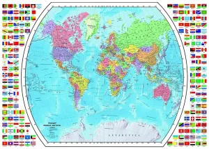 Political World Map - 1000pc Jigsaw Puzzle by Ravensburger  			  					NEW