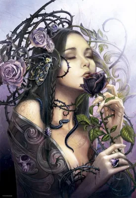 The Midnight Rose - 1000pc Jigsaw Puzzle By Educa