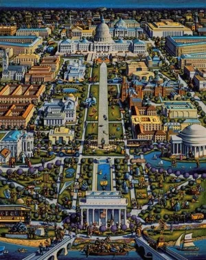 Washington D.C. - 1000pc Jigsaw Puzzle by Dowdle