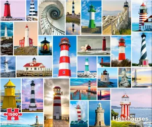 Lighthouses - 1500pc Jigsaw Puzzle By Re-marks  			  					NEW