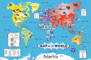 World Map Floor Puzzle - 36pc Jigsaw Puzzle By White Mountain