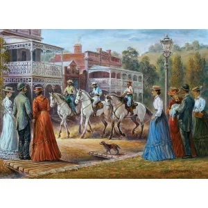 Redgum Ranges: Home from Muster - 1000pc Jigsaw Puzzle by Holdson  			  					NEW