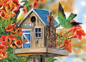 Trumpet Vines &amp; Tree Sparrows - 300pc Large Format Jigsaw Puzzle by Eurographics