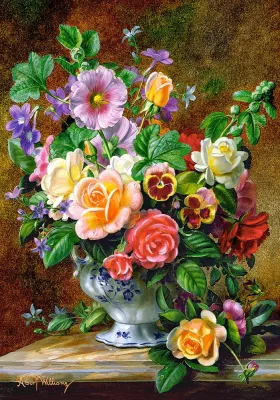 Flowers in a Vase - 500pc Jigsaw Puzzle by Castorland  			  					NEW