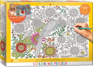 Color Me Puzzle: Beautiful Garden - 300pc Color Yourself Jigsaw Puzzle by Eurographics